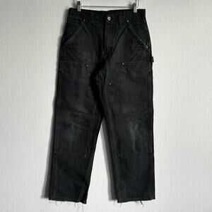 Carhartt B136 BLK faded black double knee work wear carpenter pants